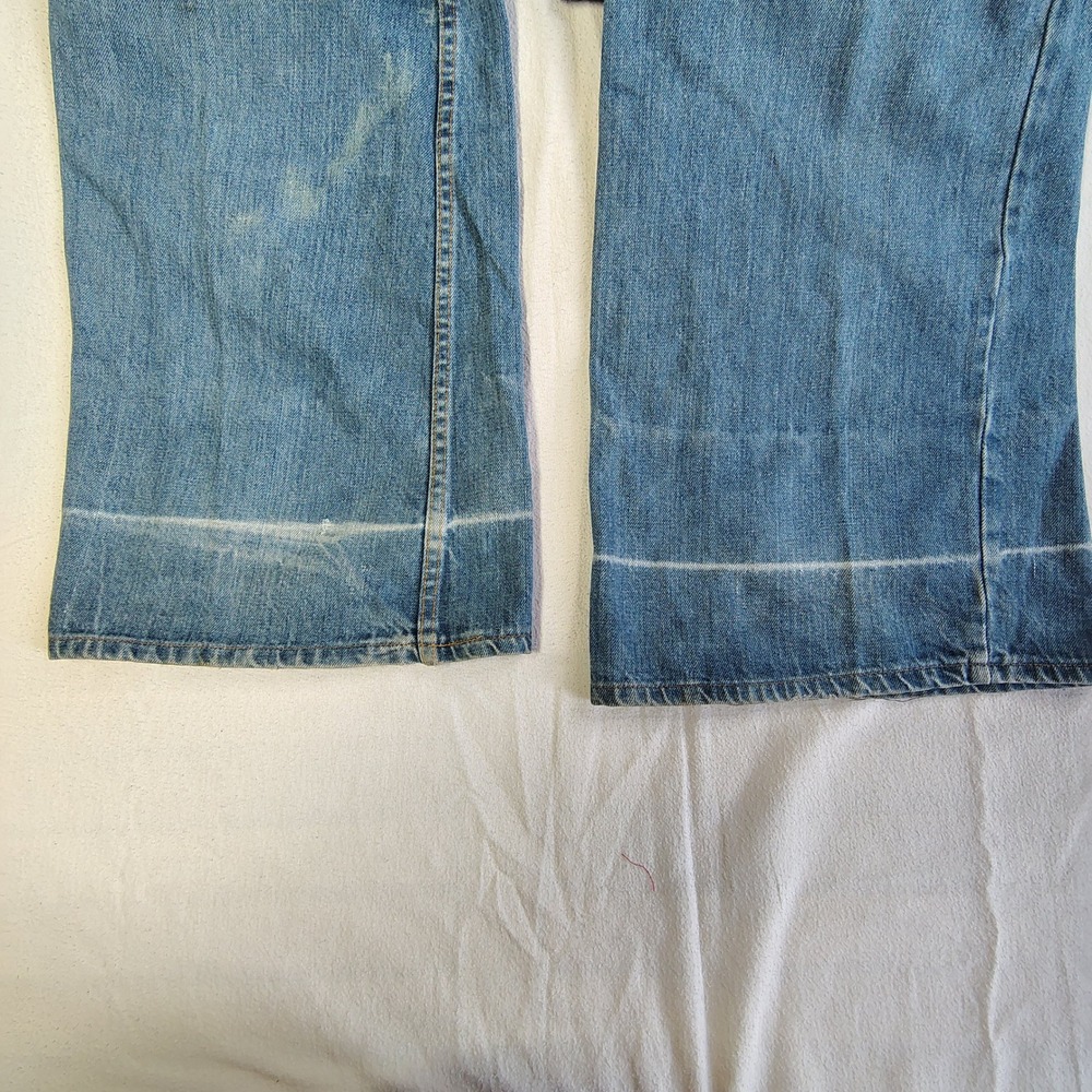 H.A.S.H. Jeans Wide Leg Flare Women 31x36 Blue Vintage High Rise Light Wash - Picture 8 of 16